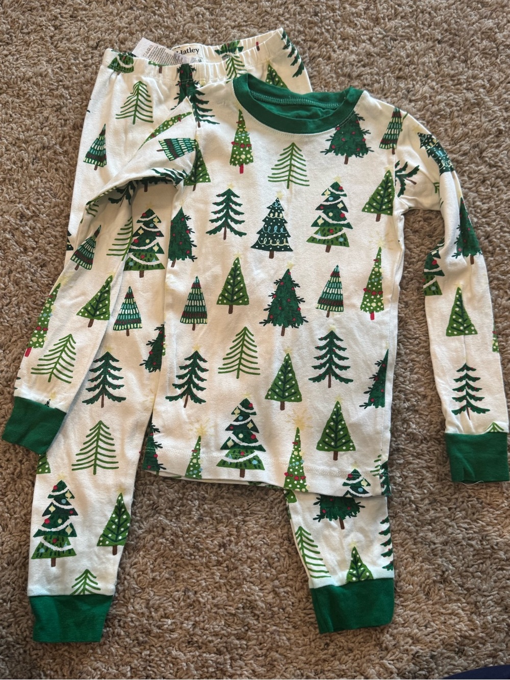 Hatley Kids Christmas Trees Pajama Set Size 6